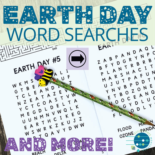 Earth Day Booklet | Word Searches, Maze Puzzles, Finish the Picture | Level 1A