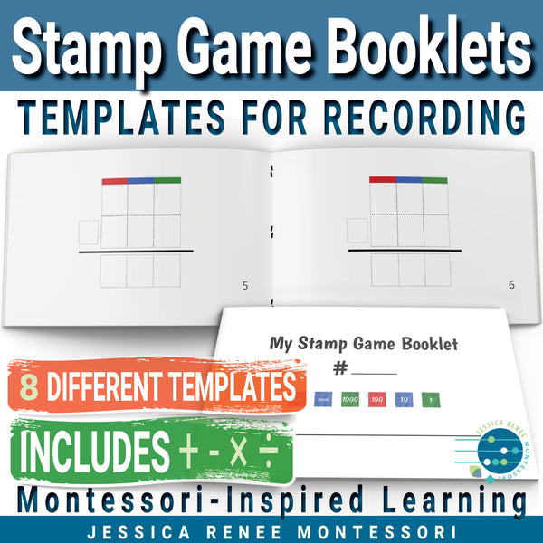 Montessori Math Blank Stamp Game Booklets
