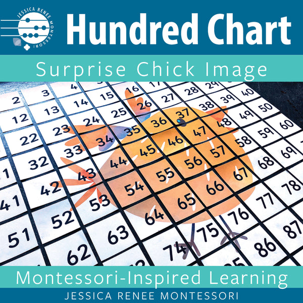 Montessori Math 100 Chart Spring Easter Chick