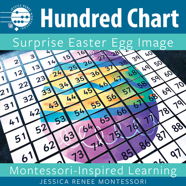 Montessori Math 100 Chart Spring Easter Egg