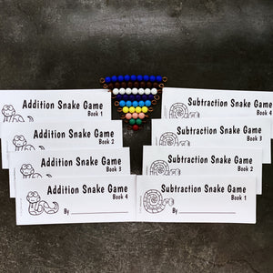 Addition and subtraction snake game booklets by JRMontessori