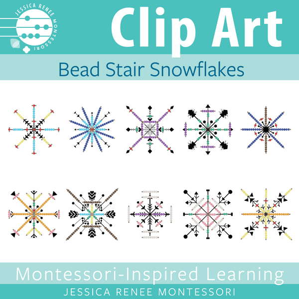 JRMontessori cover image for bead stair snowflakes clip art