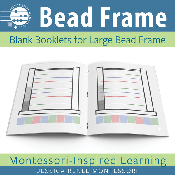 Montessori Math Blank Large Bead Frame Booklets