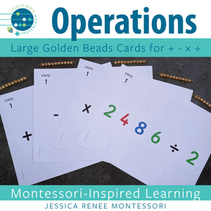 JRMontessori cover image for large golden beads cards bundle