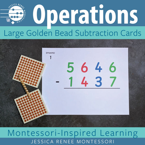 JRMontessori cover image for large golden bead subtraction cards