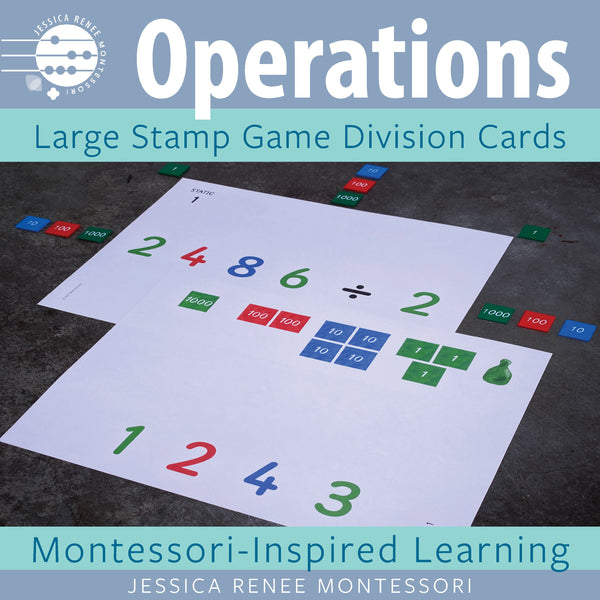 Cover for JRMontessori large stamp game division cards