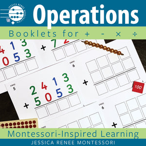 JRMontessori cover image for math operations booklets