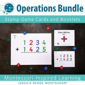 JRMontessori cover image for operations bundle with stamp game