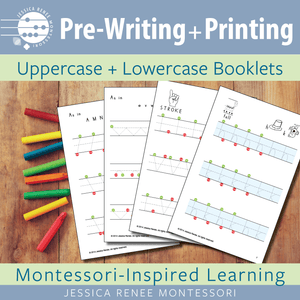 JRMontessori cover image for pre-writing and printing booklets