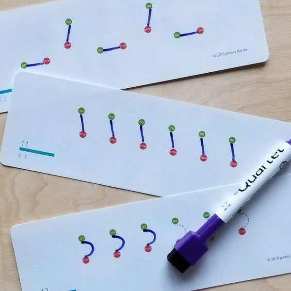 JRMontessori printable pre-writing tracing cards for uppercase alphabet