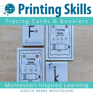 JRMontessori cover image for printing tracing cards and booklets