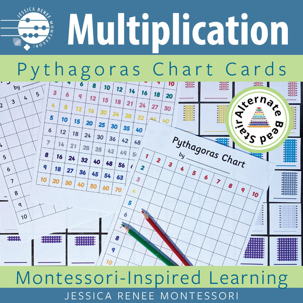 JRMontessori cover image for pythagoras board chart cards alternate colors