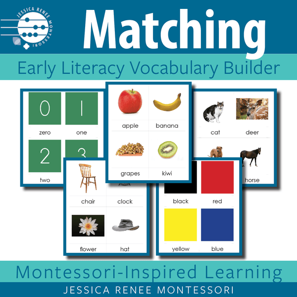 JRMontessori cover image for matching reading cards activities