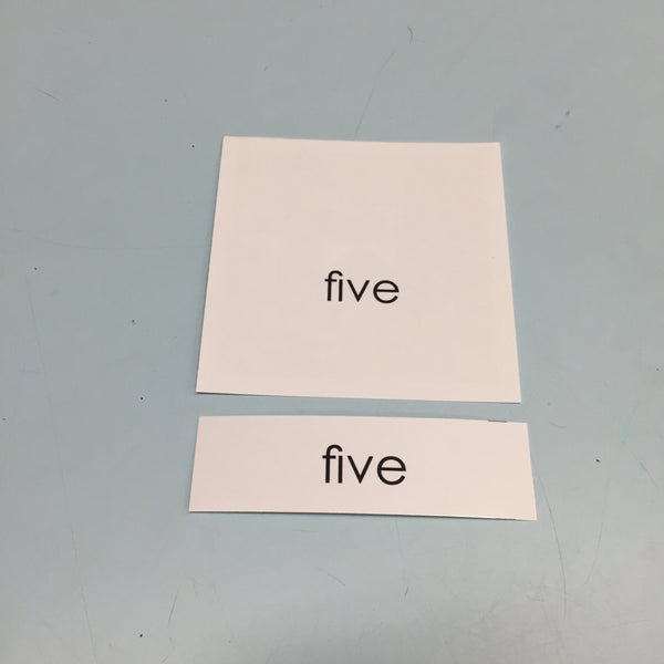 JRMontessori matching cards control of error. The backside of the image card matches the label.