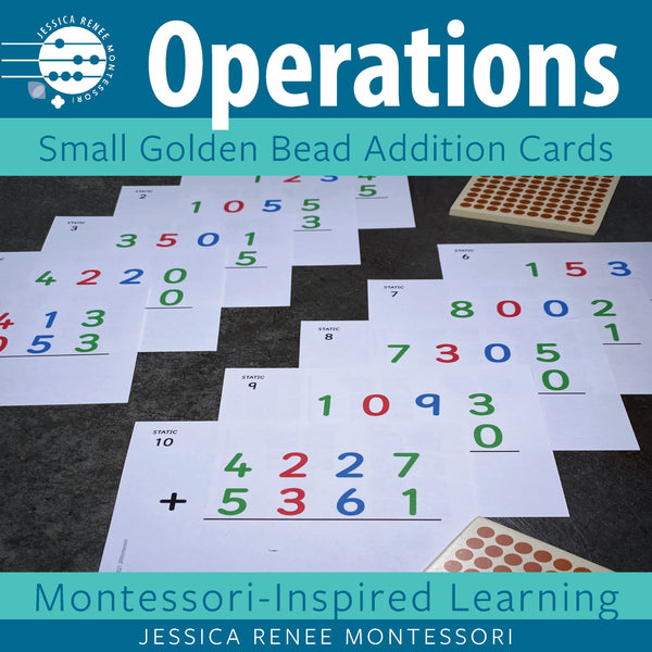 JRMontessori cover image for small golden bead addition cards