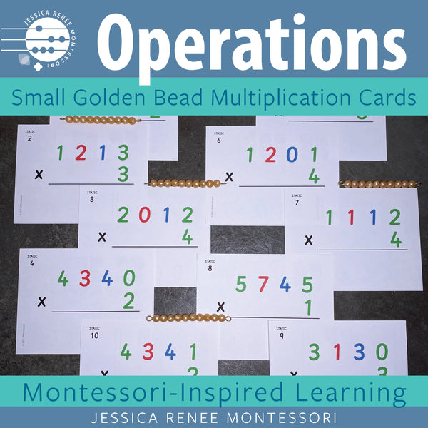 JRMontessori cover image for small golden bead multiplication cards