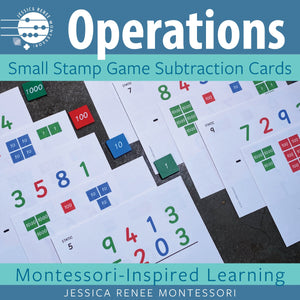 JRMontessori cover image for small stamp game subtraction cards