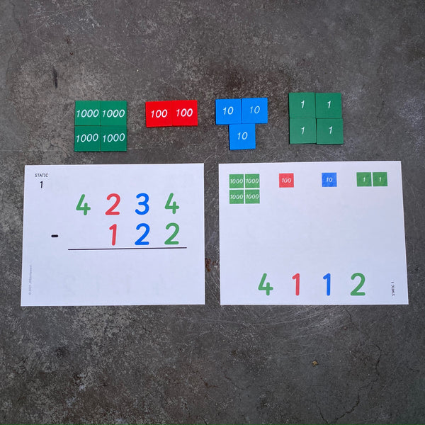 JRMontessori printable stamp game cards subtraction material