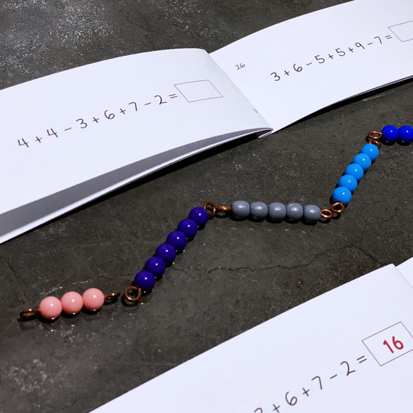 Montessori bead snake and linear math question by JRMontessori
