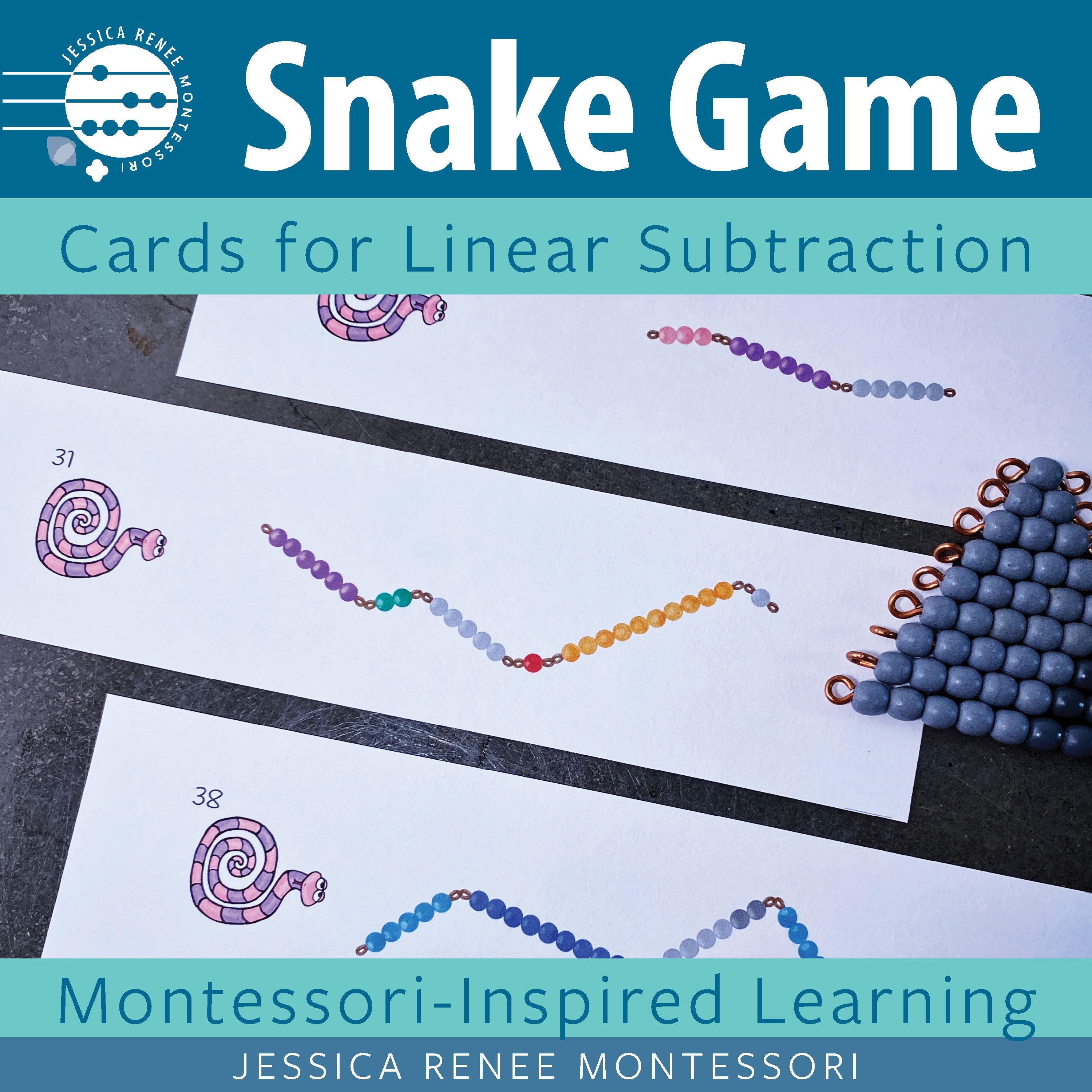 Montessori Math Addition Snake Game Cards (Bead Stair) for Facts Pract –  JRMontessori