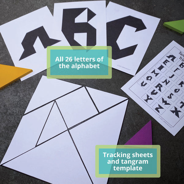JRMontessori printable tangram activity cards