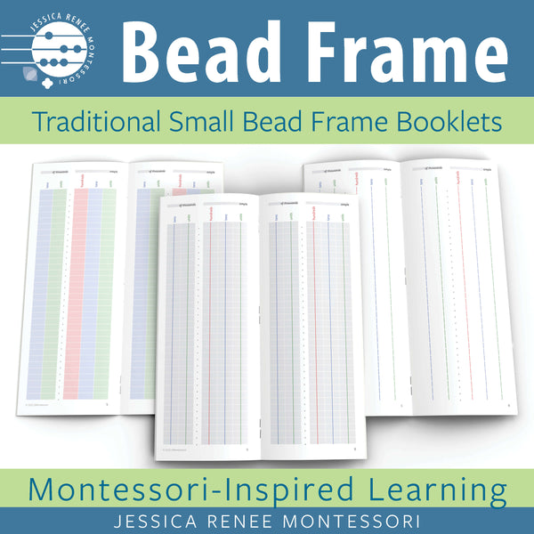 Montessori Math Traditional Small Bead Frame Booklets